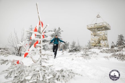 Zawodnicy na trasie Beskid Winter Trial